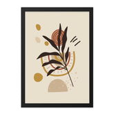 Boho Abstract Wall Art, Botanical Print, Minimalist Art, Home Decor, Living Room Art, Neutral Colors, Modern Art Print, Framed Art - Tawshia